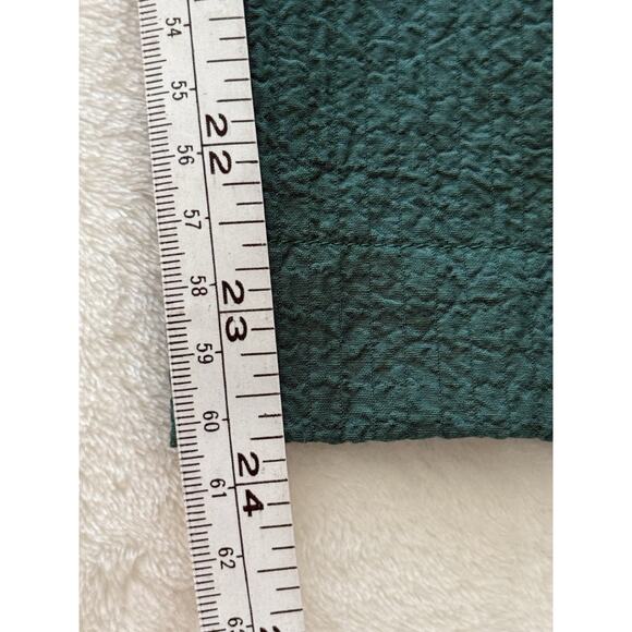 NWT Calvin Klein Green Crinkle‎ Wide Leg Crop Jumpsuit Sz 14 Sleeveless Belted - Picture 15 of 16